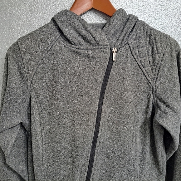 Columbia Grey Heather Assymetrical Zip Up Hoodie Size L - Picture 7 of 10
